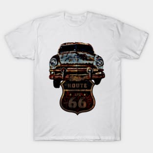 Vintage vehicle route 66 rustic T-Shirt